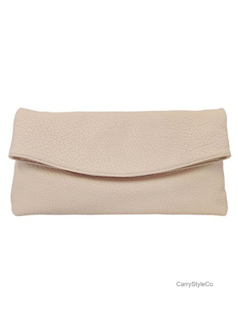 Oversize Foldover Clutch Faux Leather Chain Strap Handbag